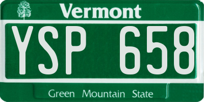VT license plate YSP658