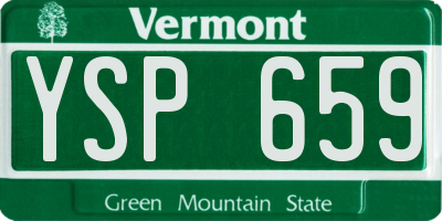 VT license plate YSP659