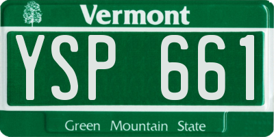 VT license plate YSP661