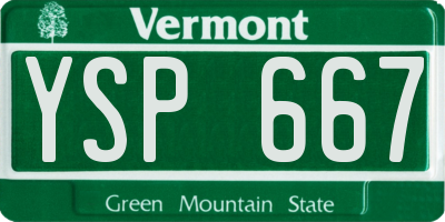 VT license plate YSP667