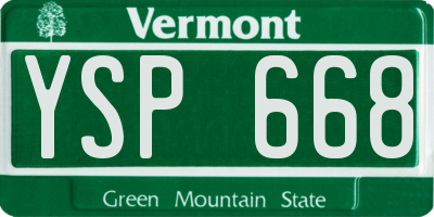VT license plate YSP668