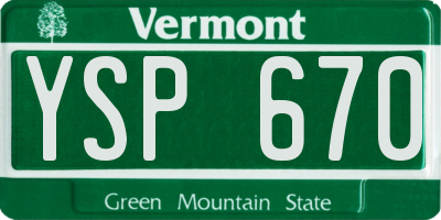 VT license plate YSP670