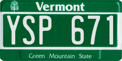 VT license plate YSP671