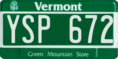 VT license plate YSP672