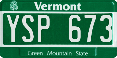 VT license plate YSP673