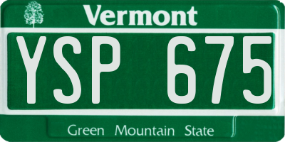 VT license plate YSP675