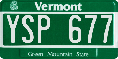 VT license plate YSP677