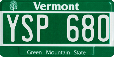 VT license plate YSP680