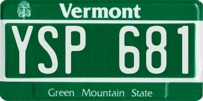 VT license plate YSP681