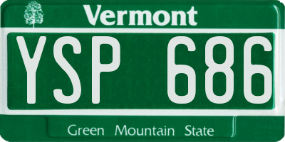 VT license plate YSP686