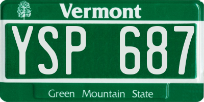 VT license plate YSP687
