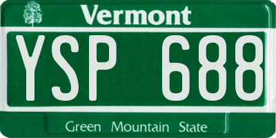 VT license plate YSP688