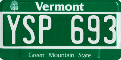 VT license plate YSP693
