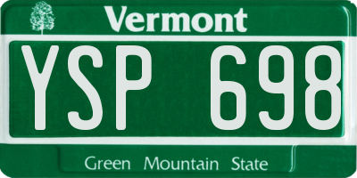 VT license plate YSP698