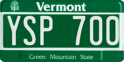 VT license plate YSP700