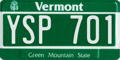 VT license plate YSP701