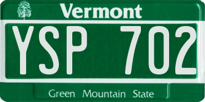 VT license plate YSP702