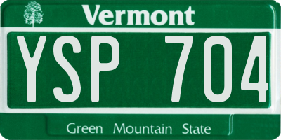 VT license plate YSP704