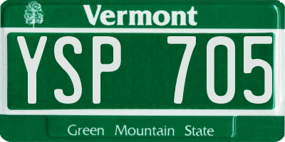 VT license plate YSP705