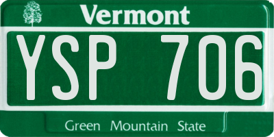 VT license plate YSP706