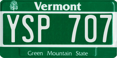 VT license plate YSP707