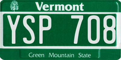 VT license plate YSP708