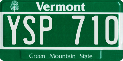 VT license plate YSP710