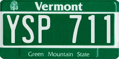 VT license plate YSP711