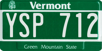 VT license plate YSP712