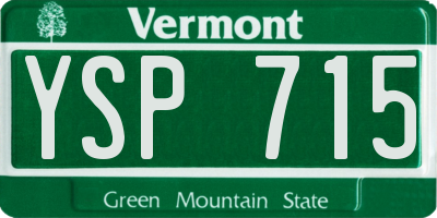 VT license plate YSP715