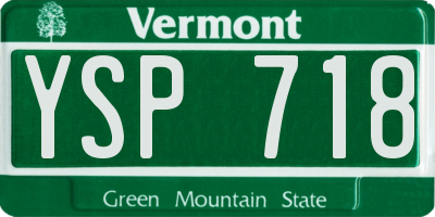 VT license plate YSP718