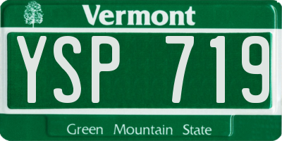 VT license plate YSP719