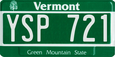 VT license plate YSP721