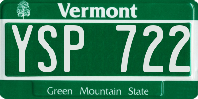 VT license plate YSP722