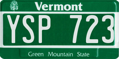 VT license plate YSP723