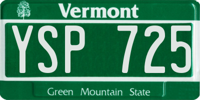 VT license plate YSP725