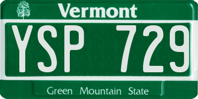 VT license plate YSP729
