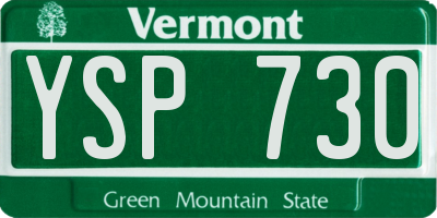 VT license plate YSP730