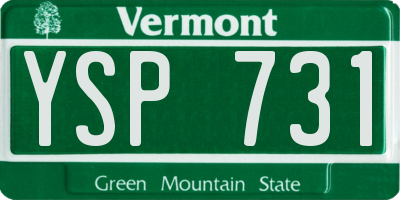 VT license plate YSP731