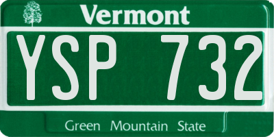 VT license plate YSP732