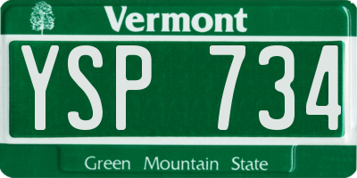VT license plate YSP734