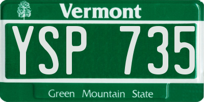 VT license plate YSP735