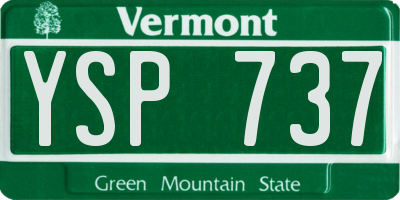 VT license plate YSP737