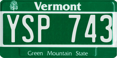 VT license plate YSP743