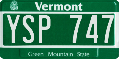 VT license plate YSP747