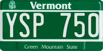 VT license plate YSP750