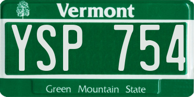 VT license plate YSP754
