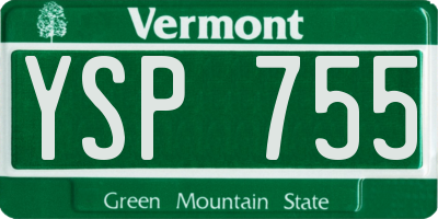 VT license plate YSP755