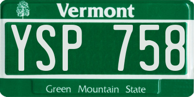 VT license plate YSP758