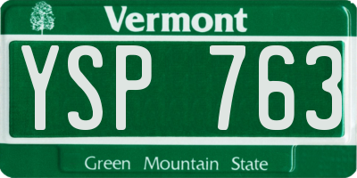 VT license plate YSP763
